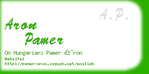 aron pamer business card